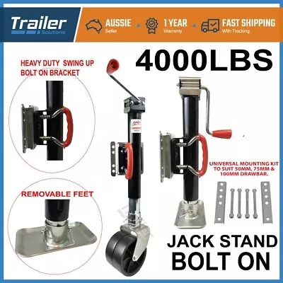 Trailer Parts 1814kg Trailer Caravan Jack Stand /jockey Wheel Draw Bar Fitment • $155