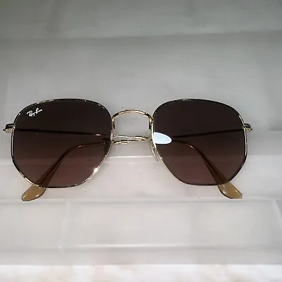 RAYBAN RAY-BAN Hexagonal Flat Metal Gold RB3548N Sunglasses #33205 • $45