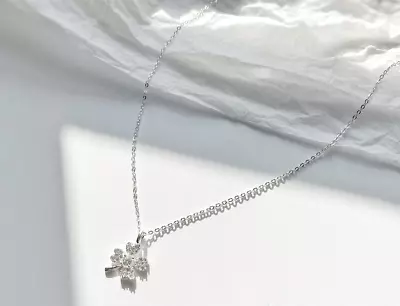 Silver Necklace For Women  Four-leaf Clover Pendant By 925 Silver Vietnam Artist • $59