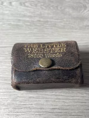 The Little Webster 18000 Words Antique Mini Leather Dictionary By Dr Gerh Jacob • $24