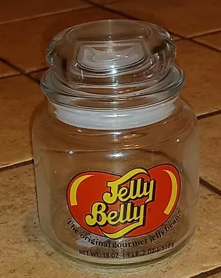 £11.55 • Buy Vintage 18oz. JELLY BELLY GLASS Apothecary JAR Gourmet Jelly Bean Air Tight Lid 