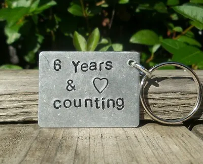 6 Years & Counting Keychain Iron 6th Wedding Anniversary Gifts Wife Husband Love • £12.99