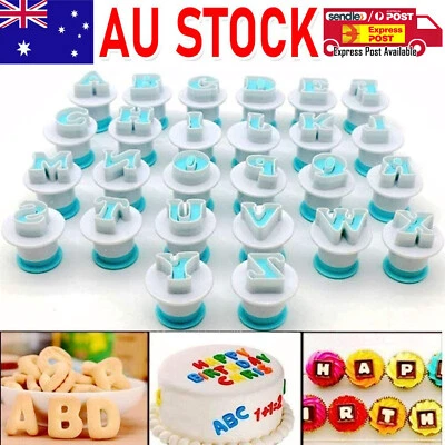 26 Pieces Alphabet Cookie Cutter Letters Fondant Cake Decorating Icing Cutters • $12.99