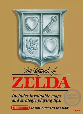 The Legend Of  Zelda Nintendo Video Game Poster 13x19 80's Retro HQ B2G1 Free • $14.75