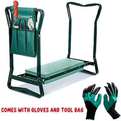Garden Kneeler Portable Foam Garden Seat Kneeling Stool Tool Bag Seat Pad • £13.85