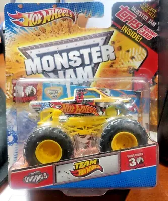 2012 Monster Jam Truck Team Hot Wheels  Originals  With Topps Card Included NIP • $13.95