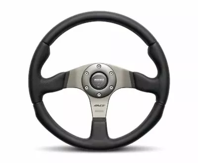 MOMO RACE 350mm Steering Wheel Leather RCE35BK1B • $199.50