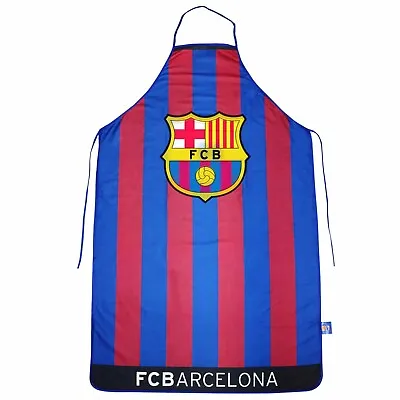 £7.99 • Buy Official FC BARCELONA Football Crest Chefs & Cooks Apron For Kitchen, Barca BBQ