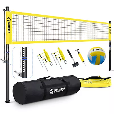 Patiassy Professional Volleyball Net Outdoor 10 Mm Guy Lines Winch System Bag  • $105.65