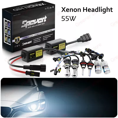 55W H1 H3 H4 H7 H8 H11 9005 9006 Car HID Xenon Headlight Bulb Ballast Error Free • $14.95