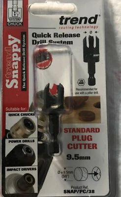 £14.49 • Buy Original !!!. TREND SNAPPY PC38 PLUG CUTTER 9.5MM (3/8 ) SNAP/PC/38