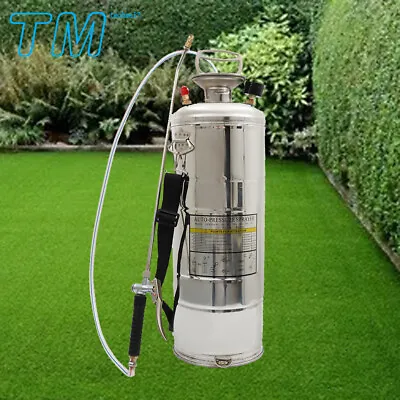 Stainless Steel Sprayer Cleaning Garden 3 Gal Hand-Pump Sprayer With 3FT Hose • $72.82