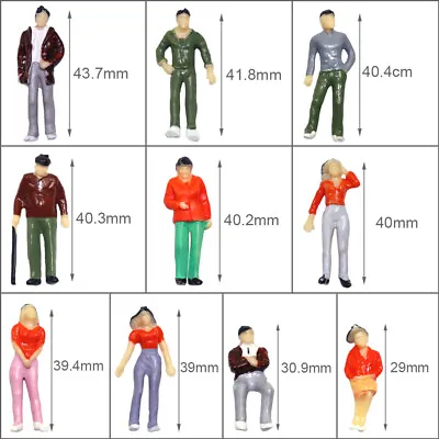 P43 25pcs Model Trains 1:43 Scale Painted Figures O • £9.59