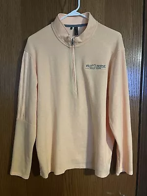 1/2 Zip Orange Adidas Golf Shirt Wild Horse Golf Club Men’s Size L • $15.50