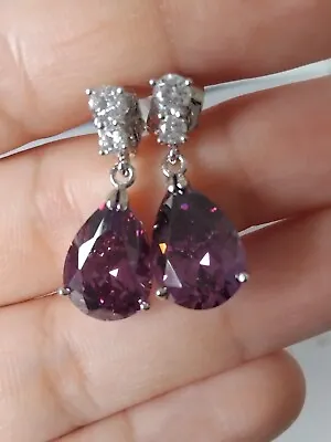 Xuping Purple Zirconia Earrings • £4