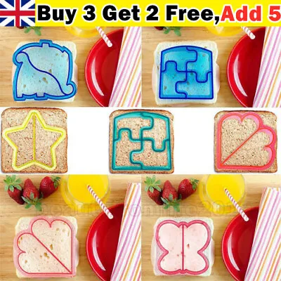 £2.99 • Buy Kids Lunch Sandwich Toast Mould Cookies Mold Cake Bread Food Cutter DIY Cooking*