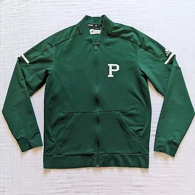 Adidas Track Jacket Men's L Green Climalite Full Zip Team Issued Portland State • $19.99