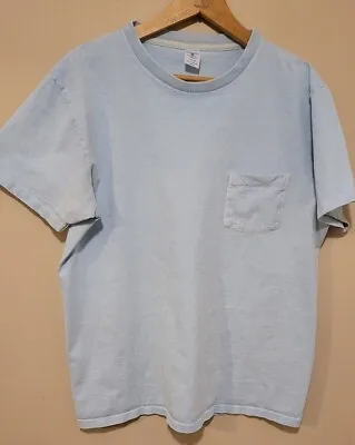 Velva Sheen Lettered Sportswear Vintage Style T Shirt Light Blue Large • $24.90