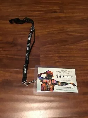 Michael Jackson This Is It 2009 Tour Promo Movie Pass Lanyard Laminated • $4.50