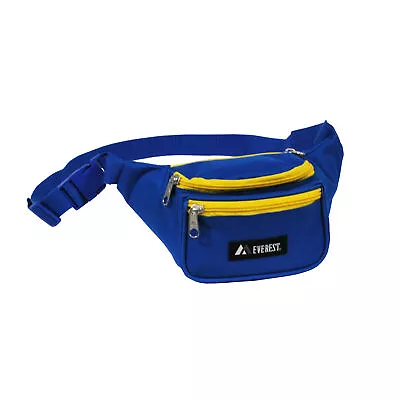 Everest Waist Fanny Pack Travel Utility Bag - Blue With Yellow Trim - New • $9.94