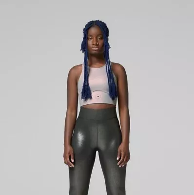 £19.99 • Buy ADIDAS Womens Silver Stella McCartney Shiny Training Crop Top RRP £60