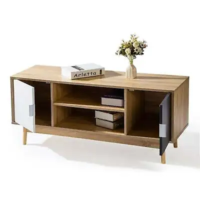 $99.99 • Buy Foret TV Cabinet Stand Entertainment Unit Storage Shelf Living Room 140cm Wooden