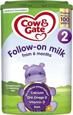 Cow & Gate 2 Follow On Baby Milk Powder Formula 6-12 Months 800g • £14.99