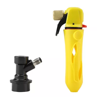 (Yellow)Portable Homebrew Keg Charger Handheld CO2 Injector Draft Beer DT • £21.27