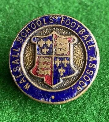 Vintage Enamel: Walsall Schools Football Association Lapel Badge : J KEOUGH • £4.99