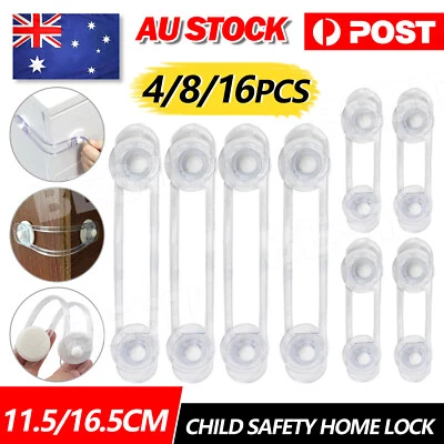 $5.45 • Buy Baby Kids Home Locks Protecter Door Fridge Drawer Proof Safety Latches Set AU