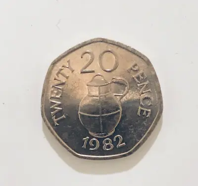 1982 20p Coin Uncirculated Milk Can Guernsey • £4.90