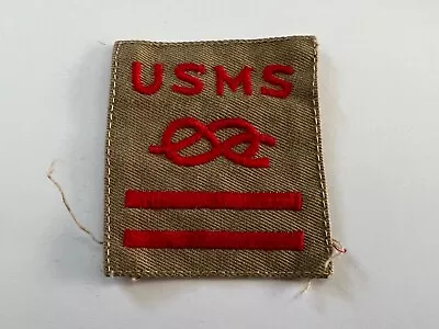 US Maritime Service Seaman Mate Rate Patch Khaki Vintage  • $5