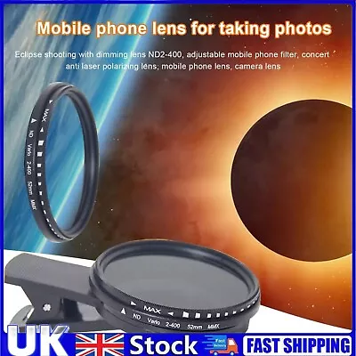 Solar Eclipse Camera Lens Filter Solar Eclipse Phone Camera Filter With Clip✅ • $15.98