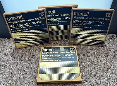 Maxell 7” Reel 1800’ Tapes UD 35-7 Gold Prerecorded Mostly Classic Rock One Tape • $14.95