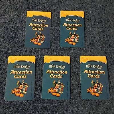2004 Disney Magic Kingdom Theme Park Board Game - 5 Yellow Attraction Cards • $2.49