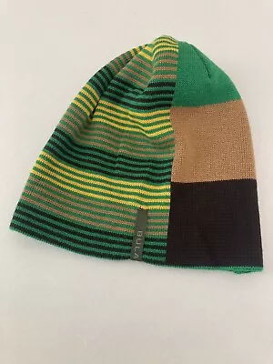 BULA Men's NWOT Winter Hat Beanie Green Beige Color Block Ski Snowboarding Gear • $15.50