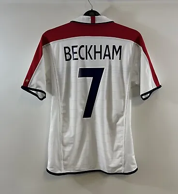 England Beckham 7 Home Football Shirt 2003/05 Adults Small Umbro B773 • £89.99