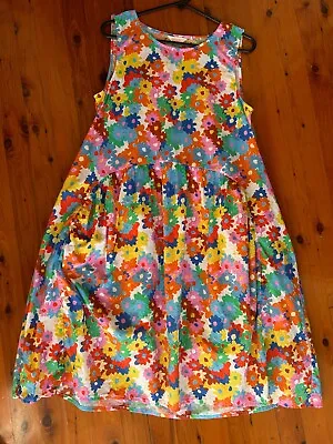 Beautiful GORMAN Floral Tulip Dress Size 10 - 100% Organic Cotton. Fab Condition • $93