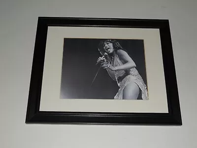 Framed Tina Turner (Ike And Tina) B/w On Stage 1971 14  By 17  • $45