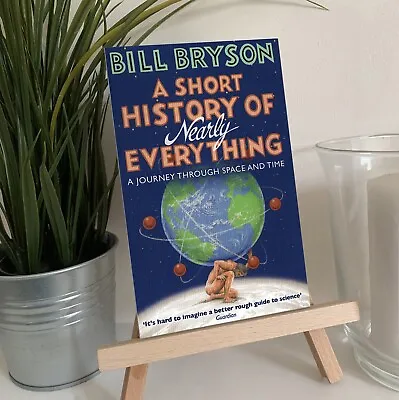 A Short History Of Nearly Everything Bill Bryson Book Gift Cover Art With Easel • £14.99