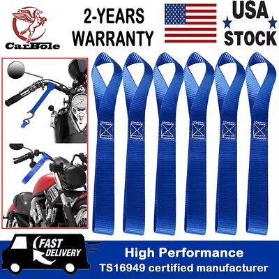 6 Pack Soft Loop Tie Down Straps Lashing Strap Motorcycle Dirt Bike Heavy Duty • $10.41