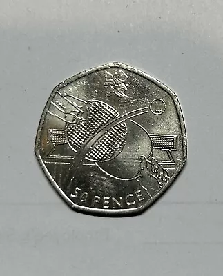 2011 London Olympic 50 Pence Coin. Table Tennis Circulated • £3