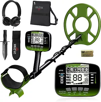 DR.ÖTEK Metal Detector MT-XE KIT  Adults & Kids Waterproof Gold Detector Green • $80