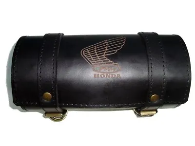 Fits For Vintage Honda Motorcycle Customized Tool Roll Bag Black Leather • $60.81