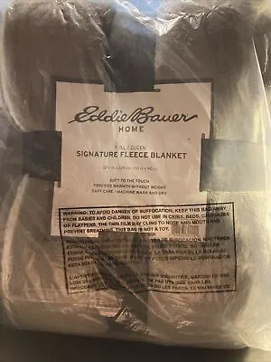 Eddie Bauer Home Signature Fleece Blanket Full/queen New In Bag • $12