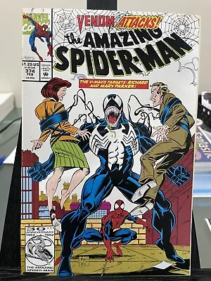 Amazing Spider-Man #374 Feb 1993 Marvel Comic Book Venom Attacks Mark Bagley • $6