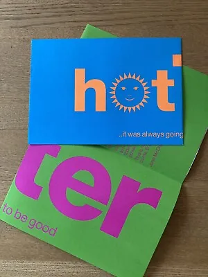 HACIENDA “HOTTER” A3 Poster/flyers X 2  — Original Rare • £29