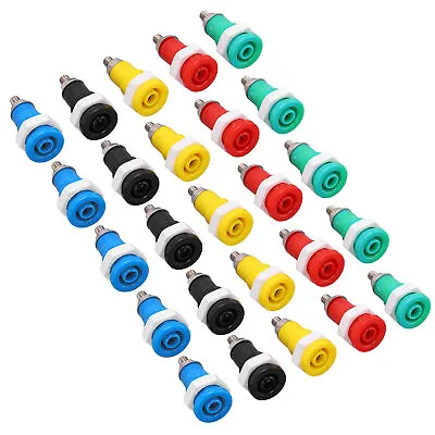 £9.52 • Buy 25pc Mix Color Binding Post Terminal Female Socket For 4MM Banana Plug Connector