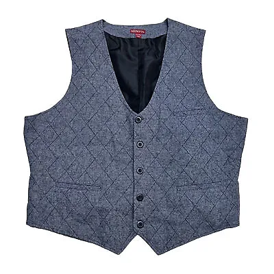 Merona Waistcoat Cotton Vest Men’s XL Navy Five Button Casual Hunting Mint. • $20.40