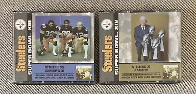 Lot 2 - Pittsburgh Steelers Super Bowl XIII And XIV Original Radio Broadcast CDs • $19.99